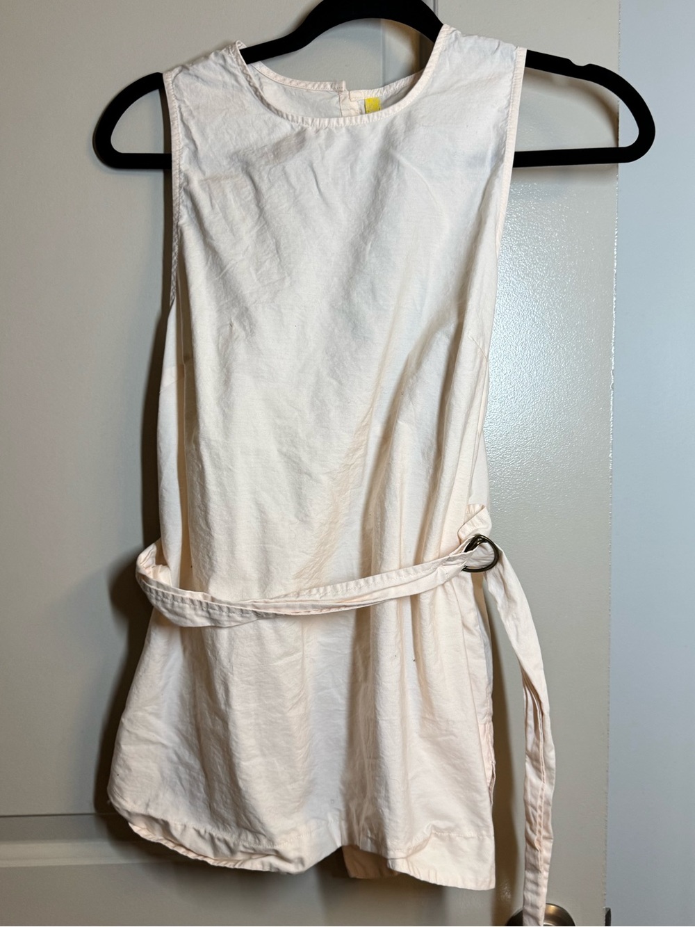 Free People Cream Belted Sleeveless Tank